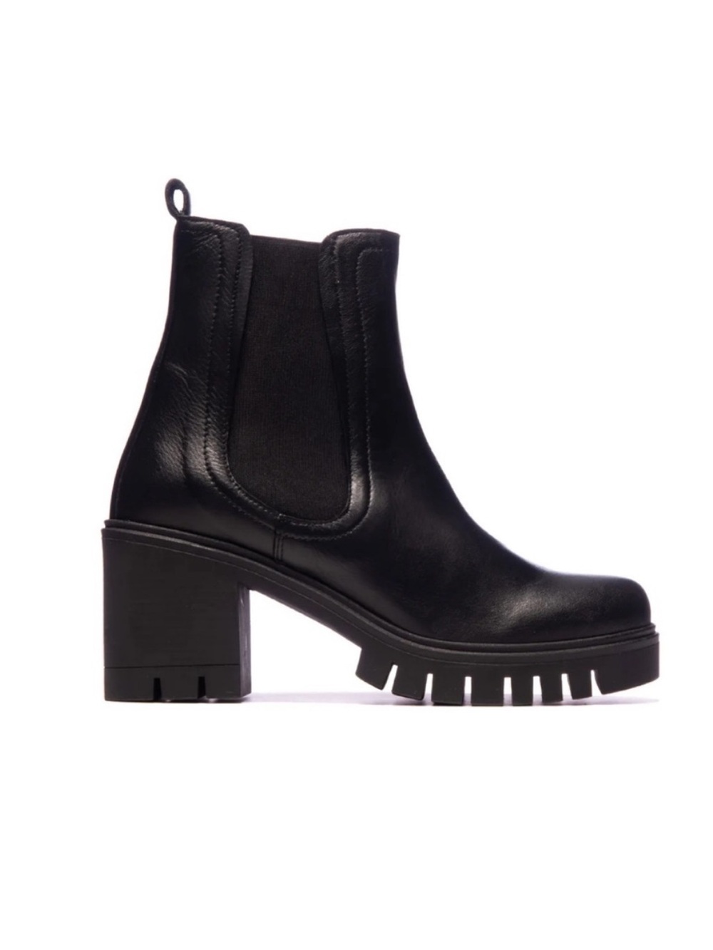 L’intervalle Jasper Black Leather Boots Size 39